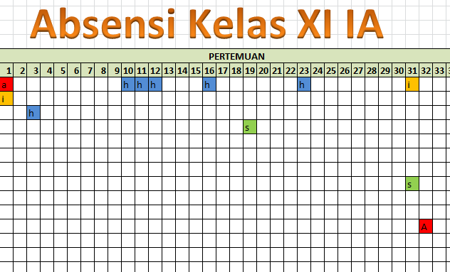 contoh absensi excel